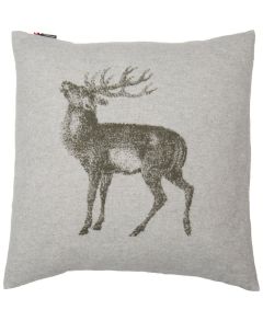 Lt Grey/Army Red Deer Cushion 50x50cm