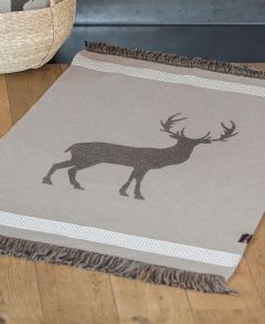 Stag Floor Rug With Fringes
